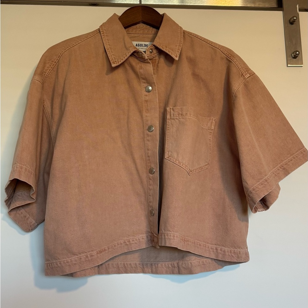 Agolde Brown Casual Button Down Shirt